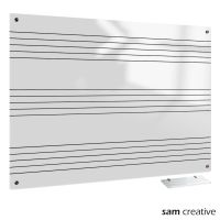Glassboard Solid music bars 45x60 cm