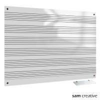 Glassboard Solid music bars 120x150 cm