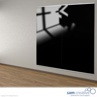 Glassboard wall panel Black 100x200 cm