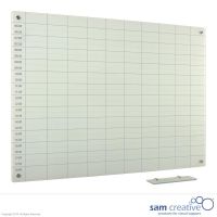 Glassboard Solid Planner 06:00-18:00 60x90 cm
