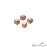 Glassboard cube magnets bronze (set 4 pcs)